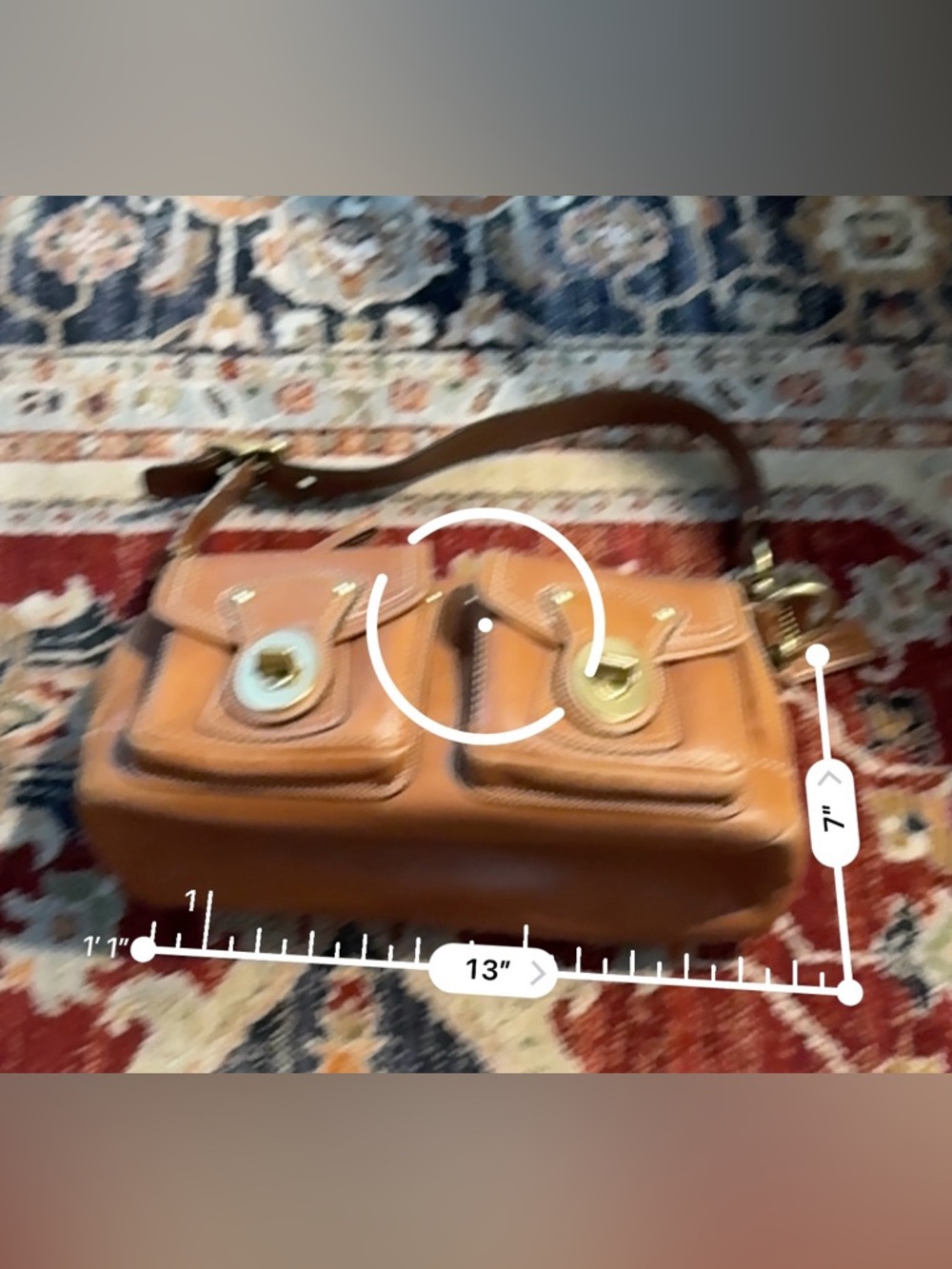 Coach F12868 Vintage 65th Anniversary Butterscotch Double Turn lock Shoulder Bag - Picture 9 of 11